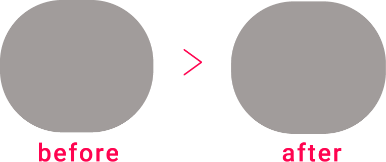 施術による変化を感じる経過写真